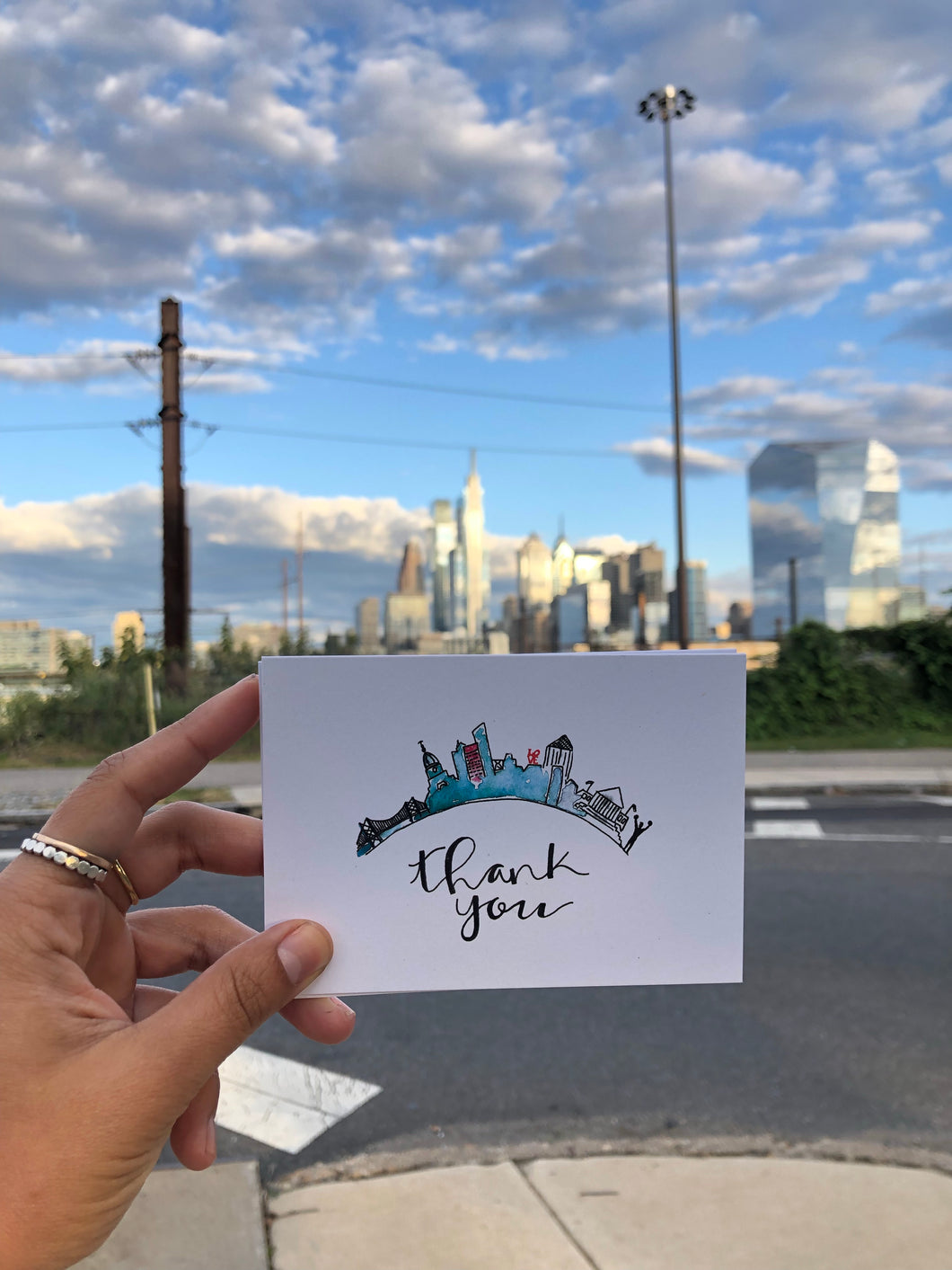 Small Philly Skyline Thank You